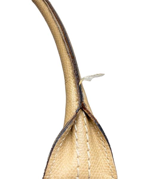 Valextra（ヴァレクストラ）Valextra (ヴァレクストラ) レザートートバッグ ベージュの古着・服飾アイテム