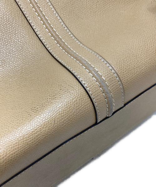 Valextra（ヴァレクストラ）Valextra (ヴァレクストラ) レザートートバッグ ベージュの古着・服飾アイテム