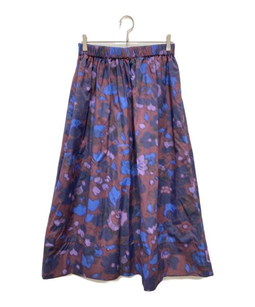 journal standard luxe（ジャーナルスタンダード ラックス）JOURNAL STANDARD LUXE (ジャーナルスタンダード ラックス) リバティNyリップフラワースカート パープル サイズ:不明（実寸参照）の古着・服飾アイテム