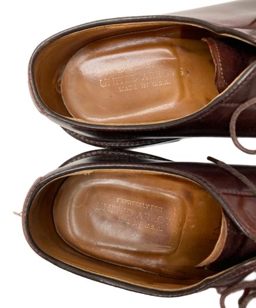 Alden（オールデン）Alden (オールデン) UNITED ARROWS (ユナイテッドアローズ) コードバンプレーントゥシューズ ブラウン サイズ:7 B/Dの古着・服飾アイテム