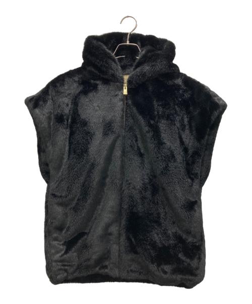 Curensology（カレンソロジー）Curensology (カレンソロジー) ファーフーディベスト ブラック サイズ:Fの古着・服飾アイテム