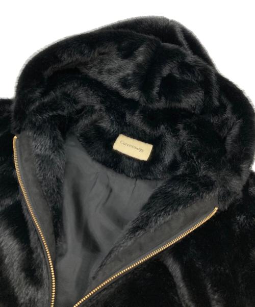 Curensology（カレンソロジー）Curensology (カレンソロジー) ファーフーディベスト ブラック サイズ:Fの古着・服飾アイテム