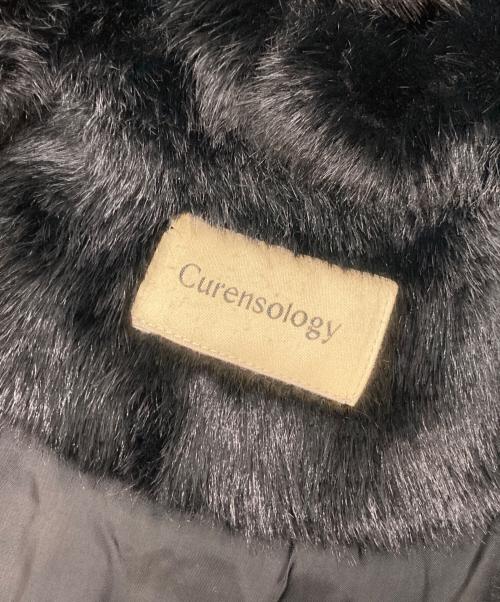 Curensology（カレンソロジー）Curensology (カレンソロジー) ファーフーディベスト ブラック サイズ:Fの古着・服飾アイテム