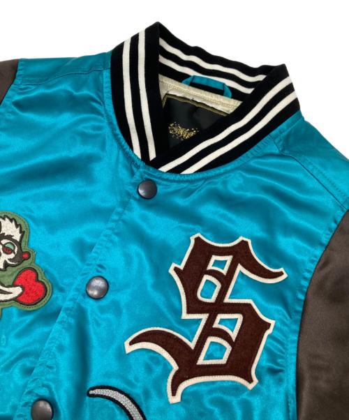 SASQUATCHfabrix.（サスクワッチファブリックス）SASQUATCHfabrix. (サスクワッチファブリックス) 和柄ワッペンスタジャン ブルー サイズ:Sの古着・服飾アイテム