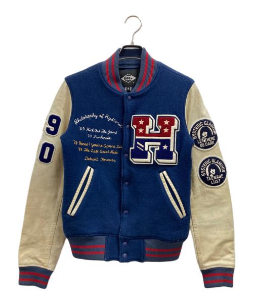 Hysteric Glamour（ヒステリックグラマー）Hysteric Glamour (ヒステリックグラマー) 袖レザーヒスガールワッペンスタジャン ネイビー サイズ:Sの古着・服飾アイテム