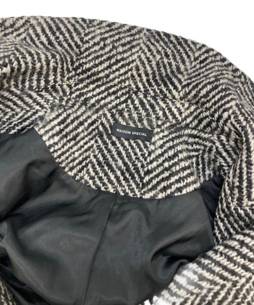 MAISON SPECIAL（メゾンスペシャル）MAISON SPECIAL (メゾンスペシャル) ビッグヘリンボーンミドルコート グレー サイズ:FREEの古着・服飾アイテム