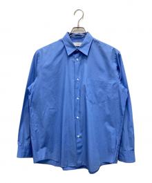 Graphpaper（グラフペーパー）の古着「BROAD REGULAR COLLAR SHIRT」｜ブルー