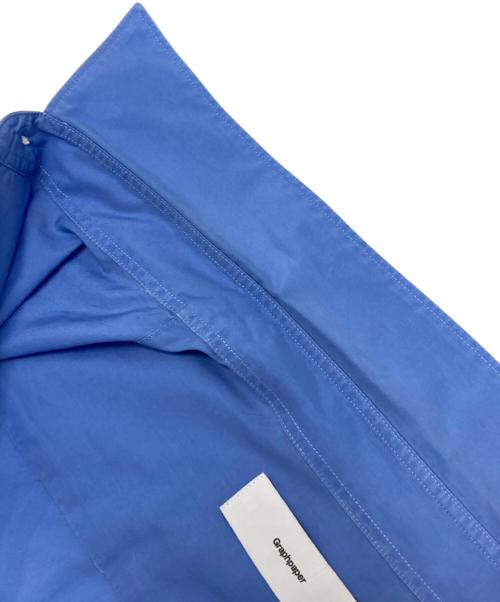 Graphpaper（グラフペーパー）Graphpaper (グラフペーパー) BROAD REGULAR COLLAR SHIRT ブルー サイズ:2の古着・服飾アイテム