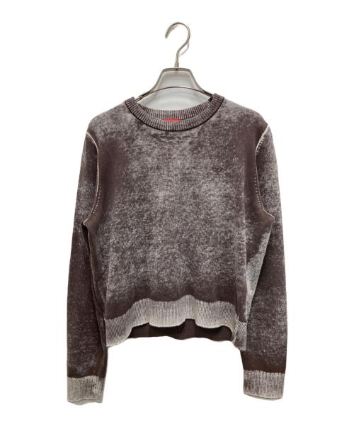 DIESEL（ディーゼル）DIESEL (ディーゼル) プルオーバーニット ブラウン サイズ:XLの古着・服飾アイテム