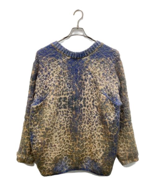 DIESEL（ディーゼル）DIESEL (ディーゼル) コットン＆カシミアブレンドニットカーディガン ブルー×イエロー サイズ:Sの古着・服飾アイテム