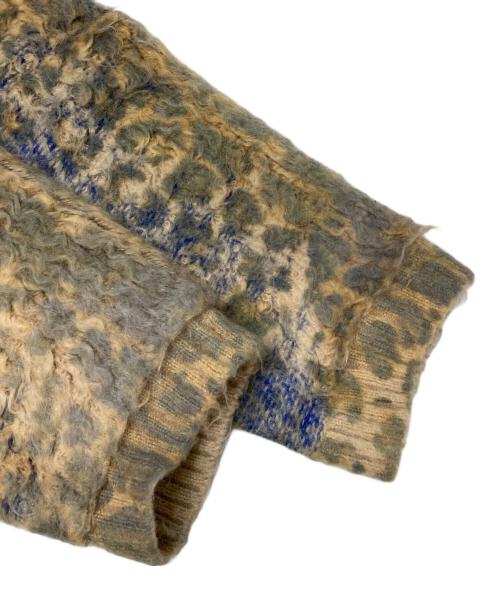 DIESEL（ディーゼル）DIESEL (ディーゼル) コットン＆カシミアブレンドニットカーディガン ブルー×イエロー サイズ:Sの古着・服飾アイテム