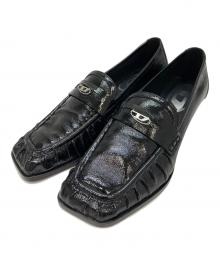 DIESEL（ディーゼル）の古着「ヒールローファー」｜ブラック