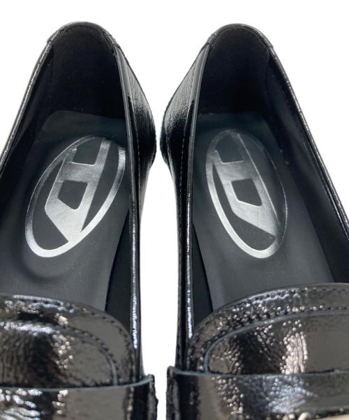 DIESEL（ディーゼル）DIESEL (ディーゼル) ヒールローファー ブラック サイズ:37の古着・服飾アイテム