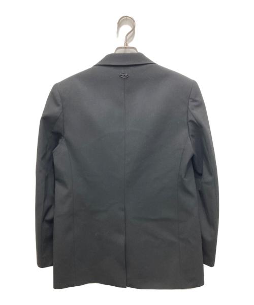 DIESEL（ディーゼル）DIESEL (ディーゼル) 裏地ロゴテーラードジャケット ブラック サイズ:38の古着・服飾アイテム