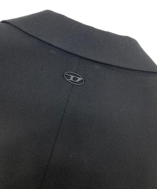 DIESEL（ディーゼル）DIESEL (ディーゼル) 裏地ロゴテーラードジャケット ブラック サイズ:38の古着・服飾アイテム