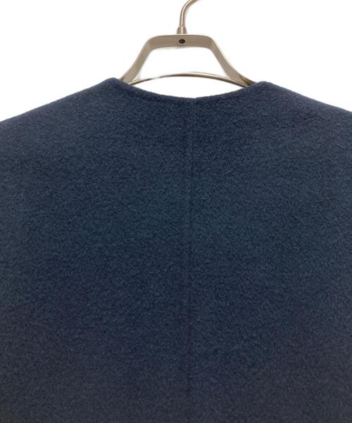 theory luxe（セオリーリュクス）theory luxe (セオリーリュクス) ダブルフェイスノーカラーコート ネイビー サイズ:38の古着・服飾アイテム