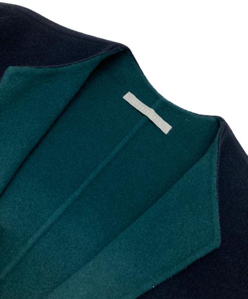 theory luxe（セオリーリュクス）theory luxe (セオリーリュクス) ダブルフェイスノーカラーコート ネイビー サイズ:38の古着・服飾アイテム