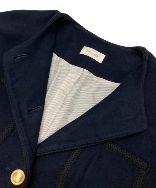 DES PRES（デ プレ）DES PRES (デ プレ) コットンモールスキン クルーネックジャケット ネイビー サイズ:FREEの古着・服飾アイテム