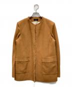 JOSEPHジョゼフ）の古着「フリンジノーカラージャケット」｜オレンジ