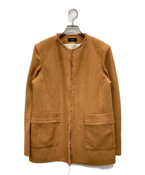 JOSEPH（ジョゼフ）JOSEPH (ジョゼフ) フリンジノーカラージャケット オレンジ サイズ:38の古着・服飾アイテム