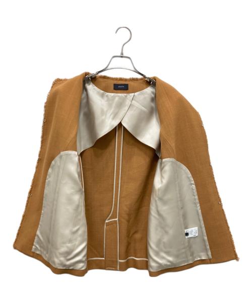 JOSEPH（ジョゼフ）JOSEPH (ジョゼフ) フリンジノーカラージャケット オレンジ サイズ:38の古着・服飾アイテム