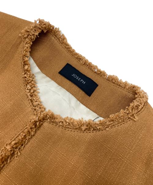 JOSEPH（ジョゼフ）JOSEPH (ジョゼフ) フリンジノーカラージャケット オレンジ サイズ:38の古着・服飾アイテム