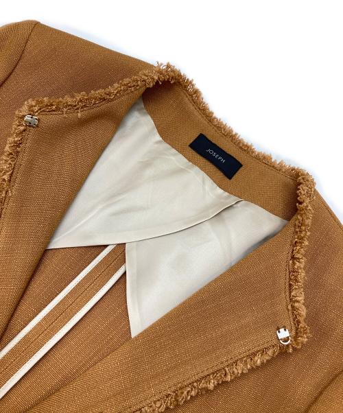 JOSEPH（ジョゼフ）JOSEPH (ジョゼフ) フリンジノーカラージャケット オレンジ サイズ:38の古着・服飾アイテム