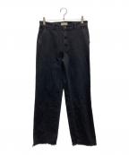 YANUKヤヌーク）の古着「ローライズ ストレートデニムパンツ」｜ブラック