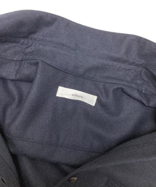 ebure（エブール）ebure (エブール) ウールカシミアポプリン ワンピース ネイビー サイズ:38の古着・服飾アイテム