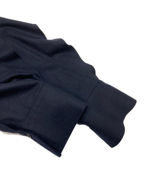 ebure（エブール）ebure (エブール) ウールカシミアポプリン ワンピース ネイビー サイズ:38の古着・服飾アイテム