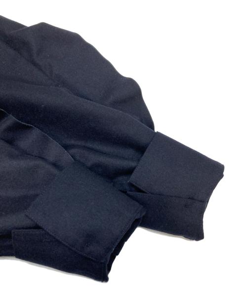 ebure（エブール）ebure (エブール) ウールカシミアポプリン ワンピース ネイビー サイズ:38の古着・服飾アイテム