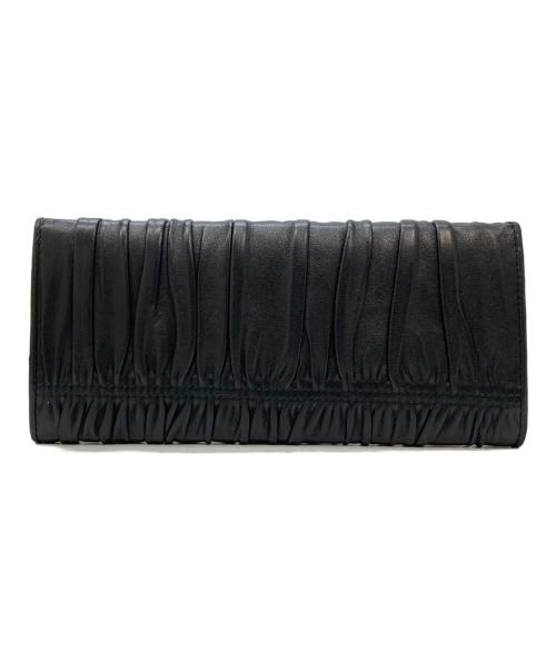PRADA（プラダ）PRADA (プラダ) ギャザーウォレット ブラックの古着・服飾アイテム