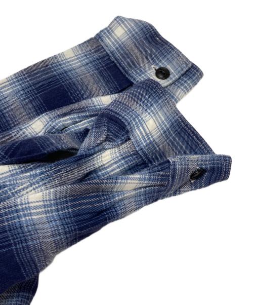 FIVE BROTHER（ファイブブラザー）FIVE BROTHER (ファイブブラザー) オンブレチェックシャツ ブルー サイズ:Mの古着・服飾アイテム