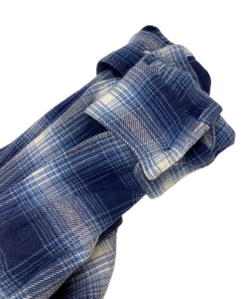 FIVE BROTHER（ファイブブラザー）FIVE BROTHER (ファイブブラザー) オンブレチェックシャツ ブルー サイズ:Mの古着・服飾アイテム