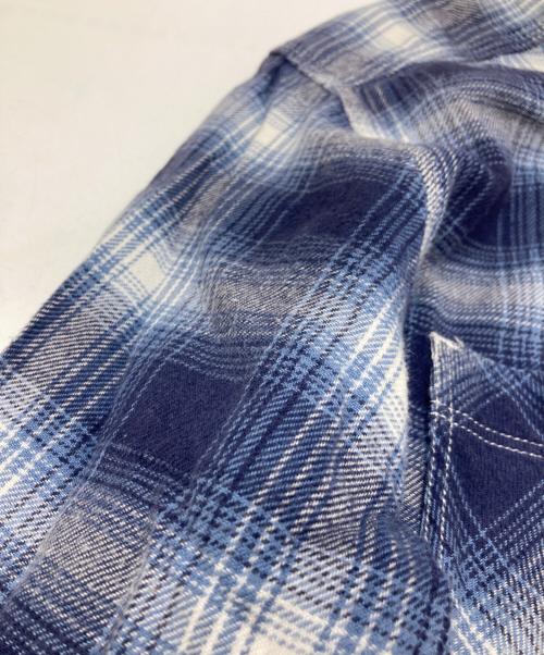 FIVE BROTHER（ファイブブラザー）FIVE BROTHER (ファイブブラザー) オンブレチェックシャツ ブルー サイズ:Mの古着・服飾アイテム