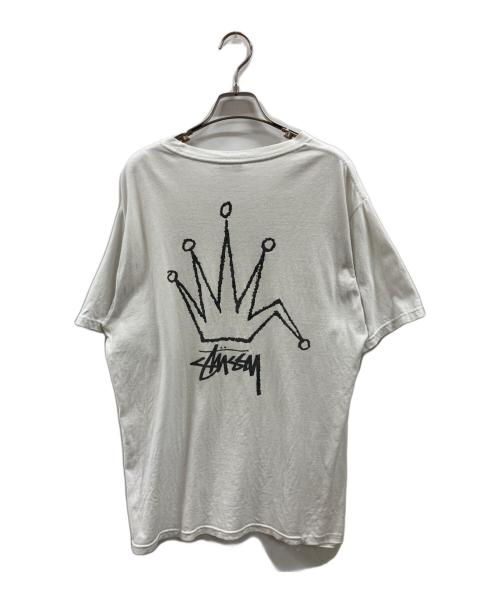 stussy（ステューシー）stussy (ステューシー) ロゴプリントTシャツ ホワイト サイズ:Mの古着・服飾アイテム