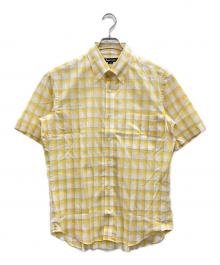 Aquascutum（アクアスキュータム）の古着「チェックシャツ」｜イエロー