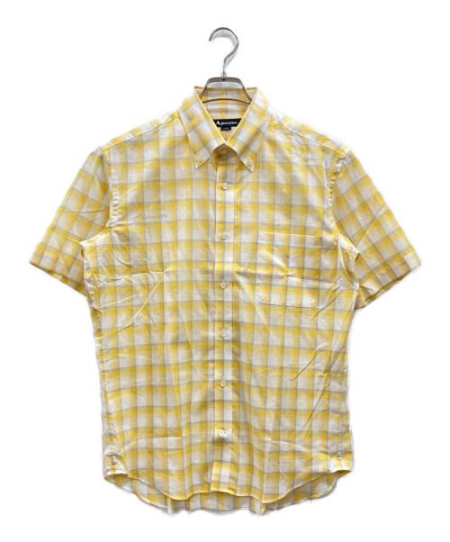 Aquascutum（アクアスキュータム）Aquascutum (アクアスキュータム) チェックシャツ イエロー サイズ:L 未使用品の古着・服飾アイテム