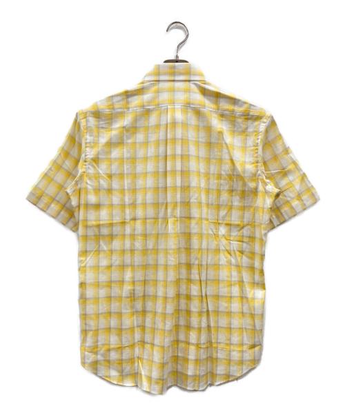 Aquascutum（アクアスキュータム）Aquascutum (アクアスキュータム) チェックシャツ イエロー サイズ:L 未使用品の古着・服飾アイテム