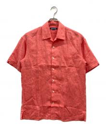 Aquascutum（アクアスキュータム）の古着「オープンカラーシャツ」｜レッド
