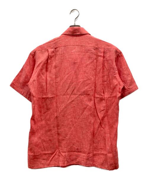 Aquascutum（アクアスキュータム）Aquascutum (アクアスキュータム) オープンカラーシャツ レッド サイズ:L 未使用品の古着・服飾アイテム