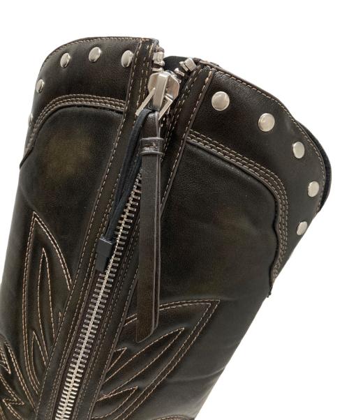 ZARA（ザラ）ZARA (ザラ) ウェスタンブーツ ブラウン サイズ:40の古着・服飾アイテム