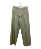 Phlannelフランネル）の古着「WOOL TROPICAL TROUSERS」｜グリーン