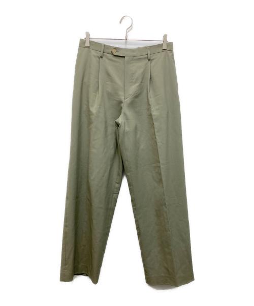 Phlannel（フランネル）Phlannel (フランネル) WOOL TROPICAL TROUSERS グリーン サイズ:3の古着・服飾アイテム