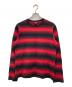 NUMBER (N)INE（ナンバーナイン）の古着「ハートクロスボーダー 長袖Tシャツ」｜ブラック×レッド