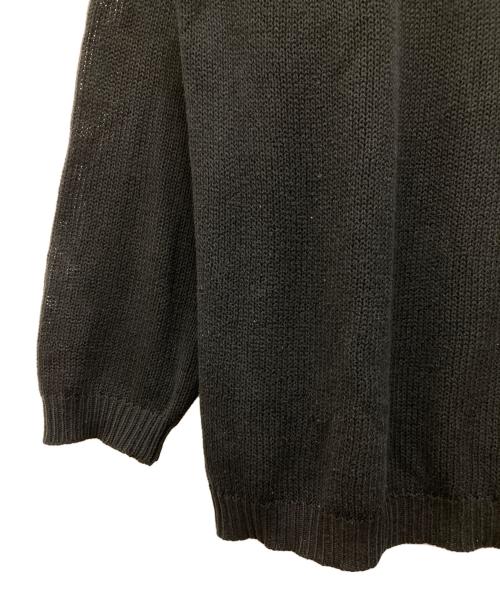 UNDERCOVER（アンダーカバー）UNDERCOVER (アンダーカバー) クロスデザインラグランニット ブラック サイズ:不明（実寸参照）の古着・服飾アイテム