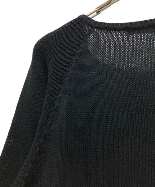 UNDERCOVER（アンダーカバー）UNDERCOVER (アンダーカバー) クロスデザインラグランニット ブラック サイズ:不明（実寸参照）の古着・服飾アイテム