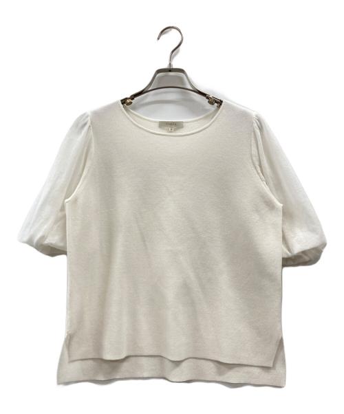 EPOCA（エポカ）EPOCA (エポカ) コットンナイロン ニットプルオーバー アイボリー サイズ:40の古着・服飾アイテム