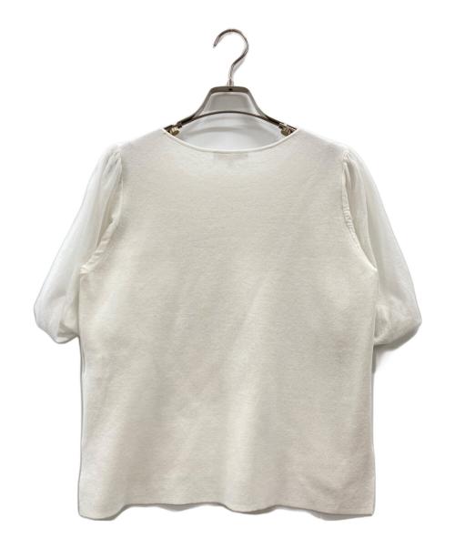 EPOCA（エポカ）EPOCA (エポカ) コットンナイロン ニットプルオーバー アイボリー サイズ:40の古着・服飾アイテム