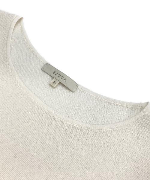 EPOCA（エポカ）EPOCA (エポカ) コットンナイロン ニットプルオーバー アイボリー サイズ:40の古着・服飾アイテム